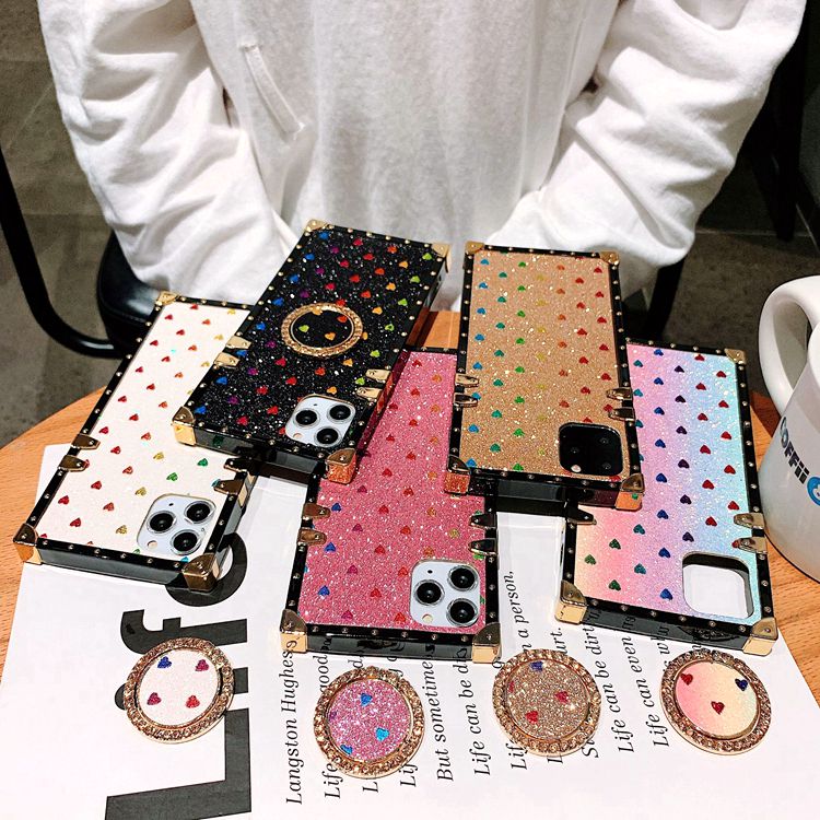 For iPhone 11 12 PRO XR XS MAX 8+ 7+ 6S+ Plus Luxury Designer Cases Glitter Love Fashion Diamond Square Defender Phone Case, Black
For iPhone 11 12 PRO XR XS MAX 8+ 7+ 6S+ Plus Luxury Designer Cases Glitter Love Fashion Diamond Square Defender Phone Case, Black