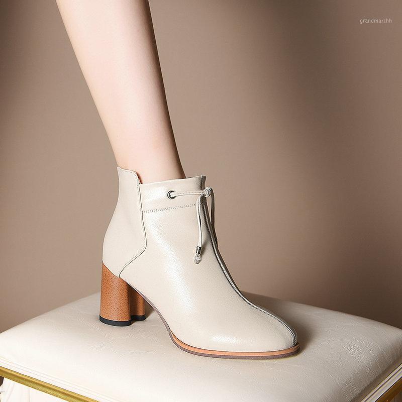 Elegant Basic Winter boots Women Ankle Boots Genuine Leather Side Zipper Thick high Heels dress party Shoes Woman size 4142 431, Beige
Elegant Basic Winter boots Women Ankle Boots Genuine Leather Side Zipper Thick high Heels dress party Shoes Woman size 4142 431, Beige