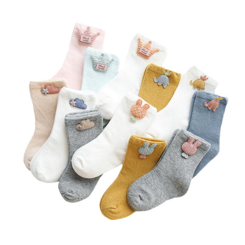 Lawadka 3Pairs/lot Socks for Newborns Cotton Infant Socks for girls Autumn Casual Baby Girls Boy Cartoon Infant Sock 2020, Style 16