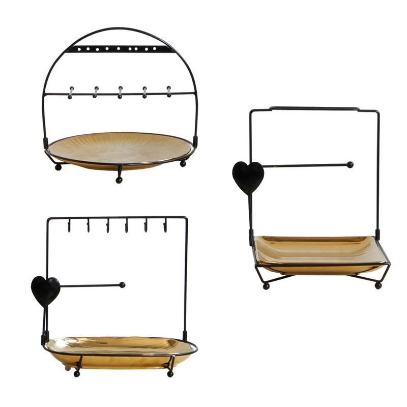 Nordic Cermet Jewelry Rack Jewelry Ring Necklace Earring Display Rack Storage