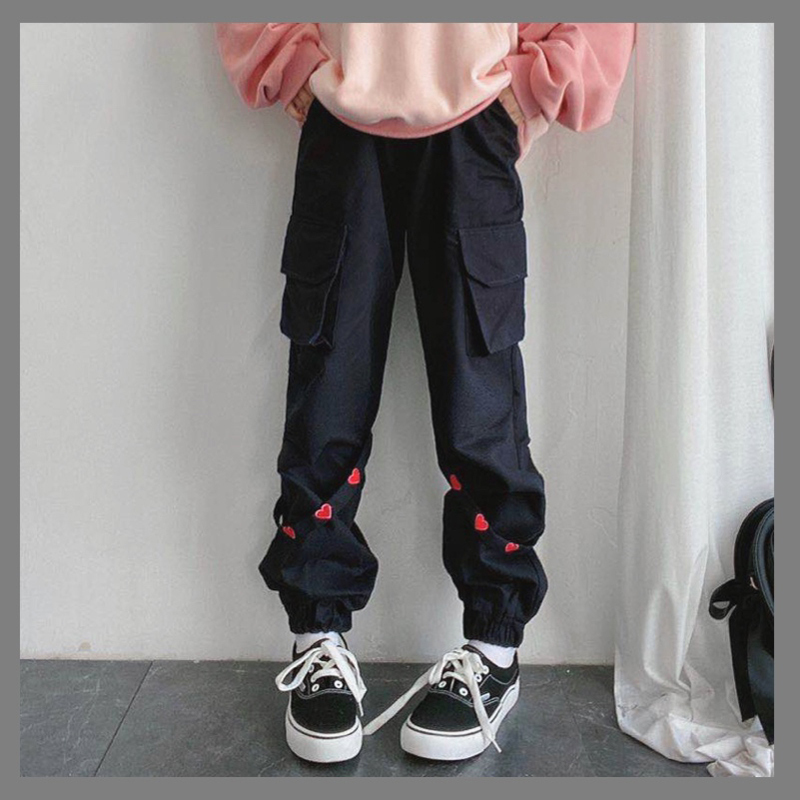 HWLZLTZHT Plus Size Womens Casual Pants High Waist Sweatpants For Women Loose Japanese Harajuku Pants Kawaii Femme Fall Trousers 201113