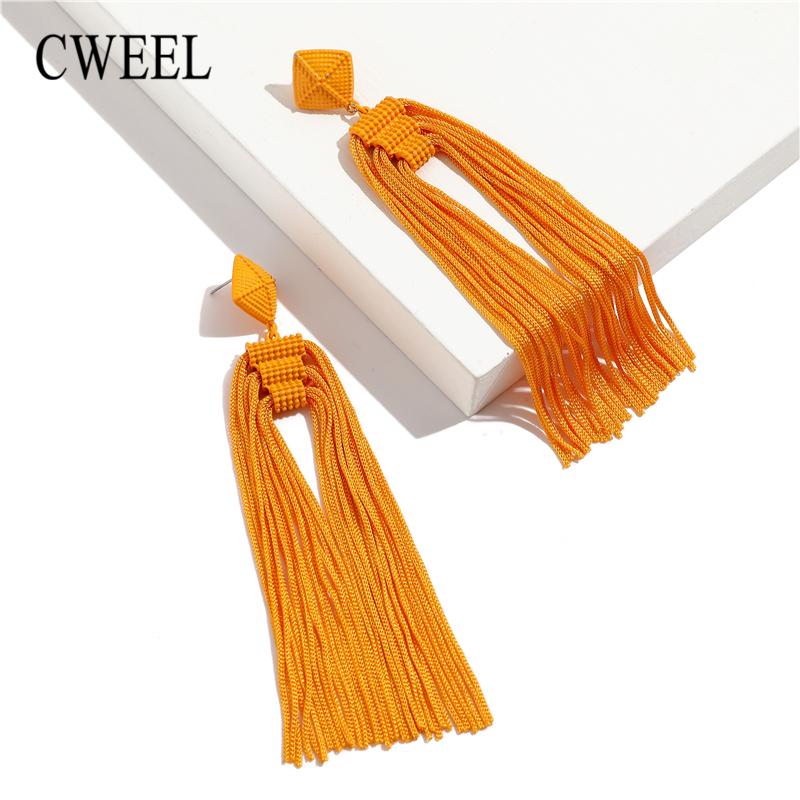 CWEEL Long Tassel Fringe Statement Earrings For Women Brincos Geometric Party Wedding Boho Dangle Drop Earrings Fashion Jewelry
CWEEL Long Tassel Fringe Statement Earrings For Women Brincos Geometric Party Wedding Boho Dangle Drop Earrings Fashion Jewelry