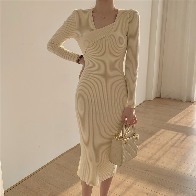 2021 V-neck Wrapped Knitted Women Autumn Solid Sweater Stretchy Knee-length Bodycon Female New B2mr, Black
2021 V-neck Wrapped Knitted Women Autumn Solid Sweater Stretchy Knee-length Bodycon Female New B2mr, Black