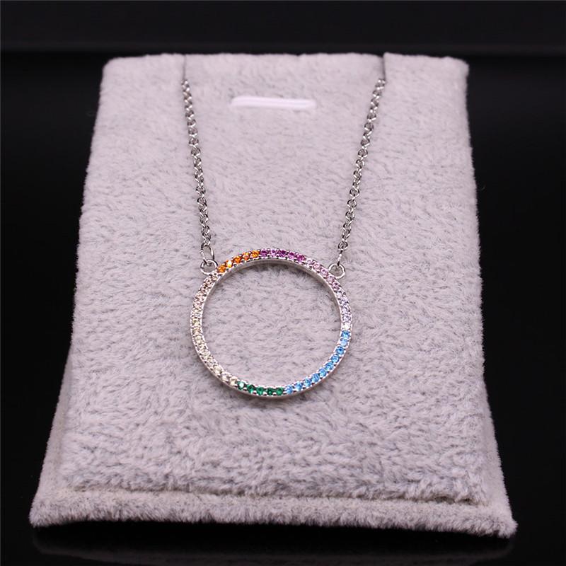 Pendant Necklaces Color Geometric Round Copper Zircon Neckless For Women Silver Statement Necklace Mothers Day Gift Jewelry Colar N2022S04
Pendant Necklaces Color Geometric Round Copper Zircon Neckless For Women Silver Statement Necklace Mothers Day Gift Jewelry Colar N2022S04
