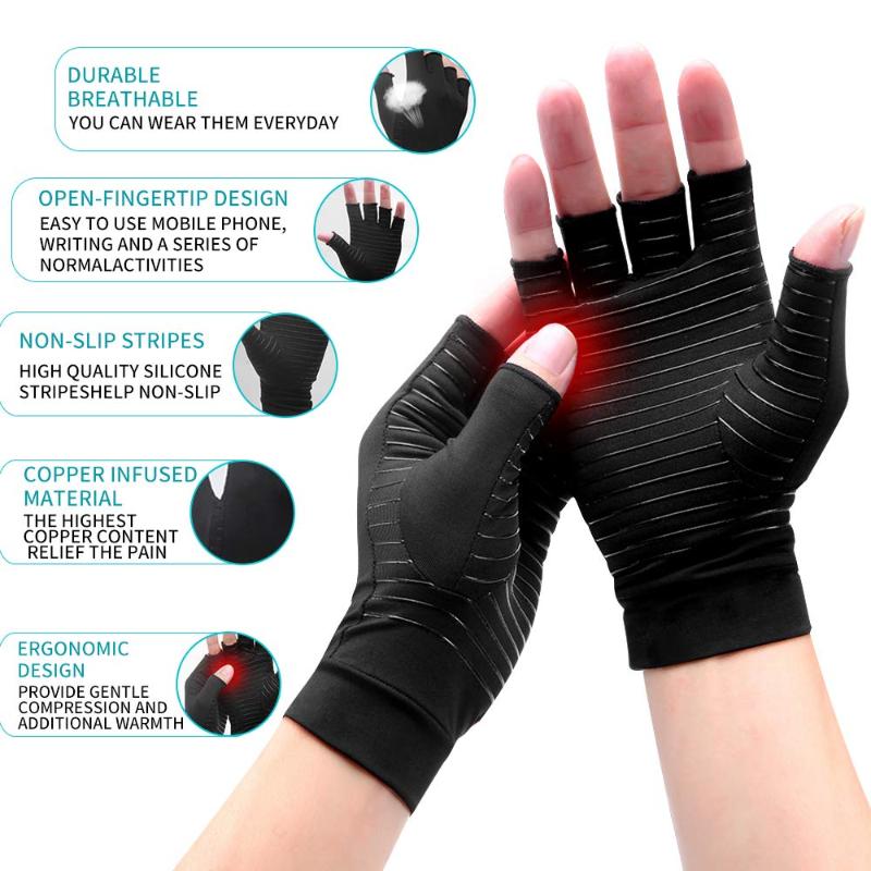 Wrist Support 1 Pair Compression Arthritis Gloves Joint Pain Relief Women Men Antislip Glove Therapy For Carpal Tunnel Typing58732