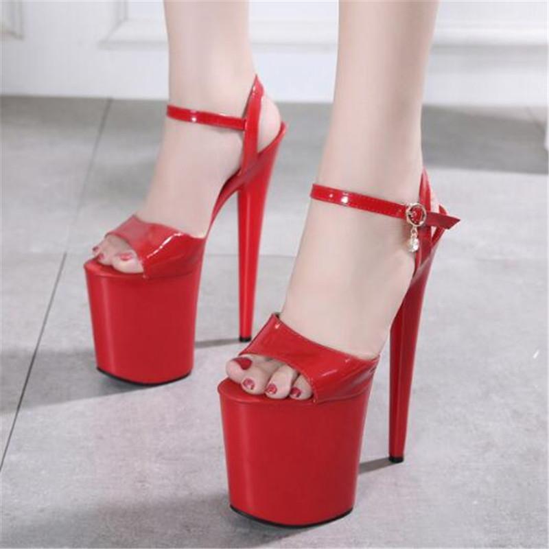 Hot Sales Summer Style Sexy Women Sandals Patent Leather Buckle 20CM Thin High Heels Open Toed waterproof platform shoes woman, Black
Hot Sales Summer Style Sexy Women Sandals Patent Leather Buckle 20CM Thin High Heels Open Toed waterproof platform shoes woman, Black