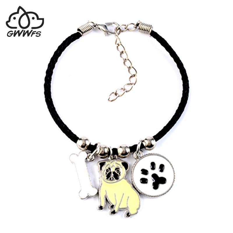 Charm Bracelets Cute Pug Dog Bangles For Women Girls Men Alloy Rope Chain Male Female Animal Bracelet Fashion Men's Gifts
Charm Bracelets Cute Pug Dog Bangles For Women Girls Men Alloy Rope Chain Male Female Animal Bracelet Fashion Men's Gifts