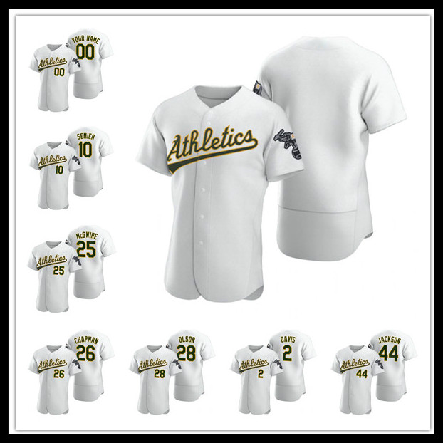 

Oakland Athletics MEN WOMEN YOUTH 26 Matt Chapman 3 Khris Davis 2020 Authentic baseball Jersey