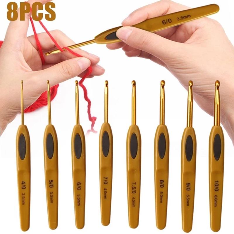 8pcs Handmade Crochet Hook Set Stitches Sewing Tool Home Knitting Needles Aluminum Alloy Diy Portable 
8pcs Handmade Crochet Hook Set Stitches Sewing Tool Home Knitting Needles Aluminum Alloy Diy Portable