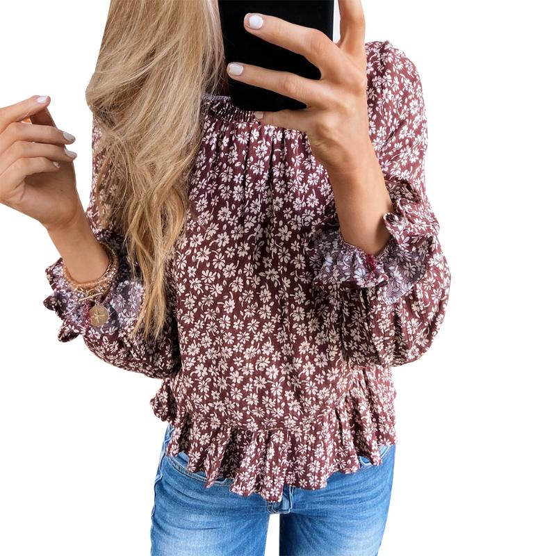 New Women Fashion Spring Blouse Streetwear Long Sleeve Floral Chiffon Shirt Loose Elegant Turtleneck Blouses Party Shirts Tops, Brown
New Women Fashion Spring Blouse Streetwear Long Sleeve Floral Chiffon Shirt Loose Elegant Turtleneck Blouses Party Shirts Tops, Brown