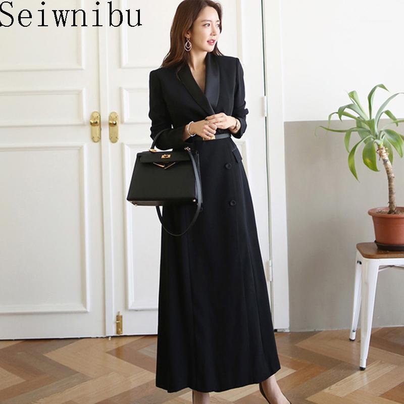 Double-breasted Long Blazer Trench Women 2020 Spring Autumn Slim Elegant overcoat Office ladies outwear coats Female Clothes1, Black
Double-breasted Long Blazer Trench Women 2020 Spring Autumn Slim Elegant overcoat Office ladies outwear coats Female Clothes1, Black