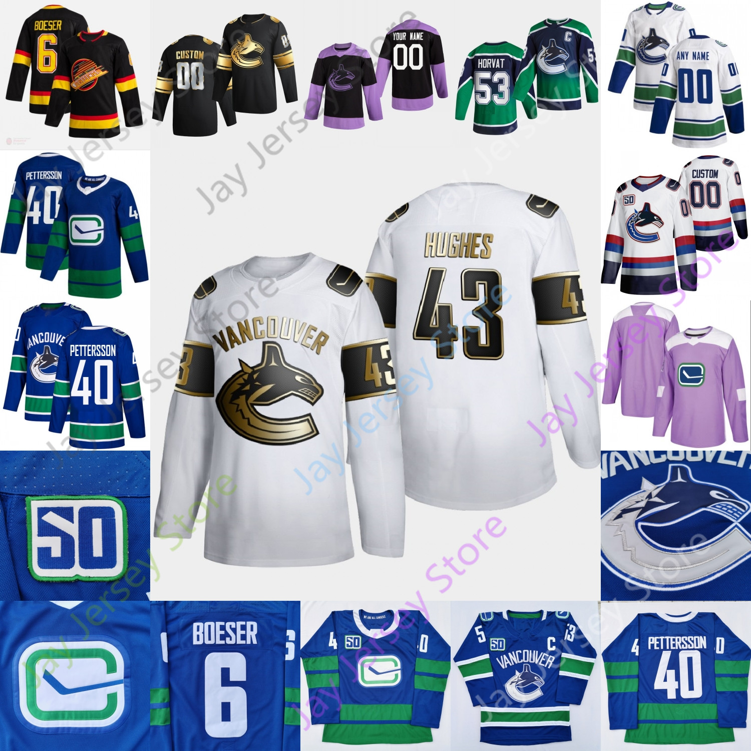 Vancouver Canucks Ice Hockey Jersey J. T. Miller Tyler Motte Myers Rafferty Rathbone Roussel Bure Smyl Linden Naslund Daniel Henrik Sedin, Black;red
Vancouver Canucks Ice Hockey Jersey J. T. Miller Tyler Motte Myers Rafferty Rathbone Roussel Bure Smyl Linden Naslund Daniel Henrik Sedin, Black;red