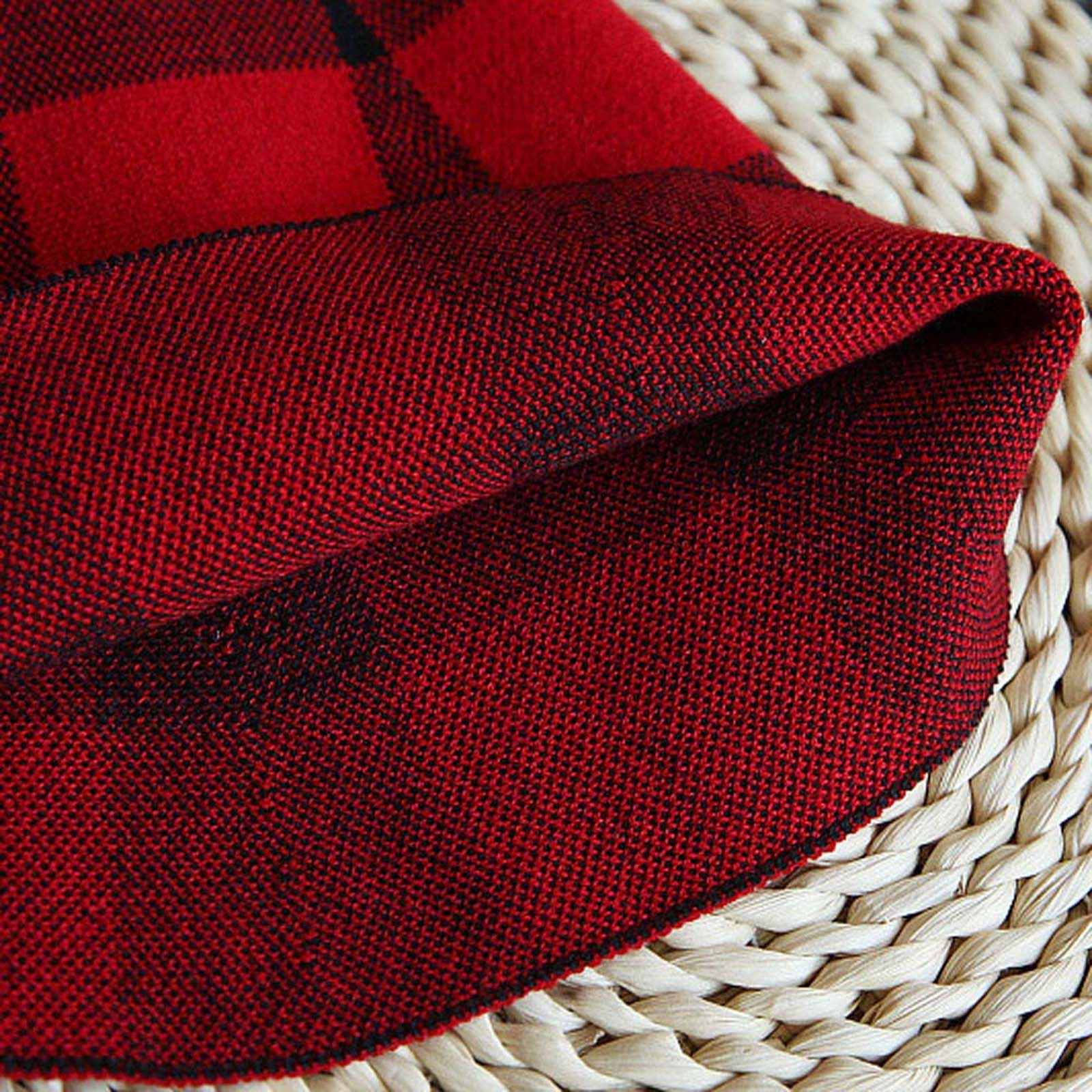 Plaid Knitted Girls Clothes Set Toddler Kids Baby Girls Long Sleeve Sweater Coat Tops+Skirt Outfit Clothing Set Christmas GiftsX1019