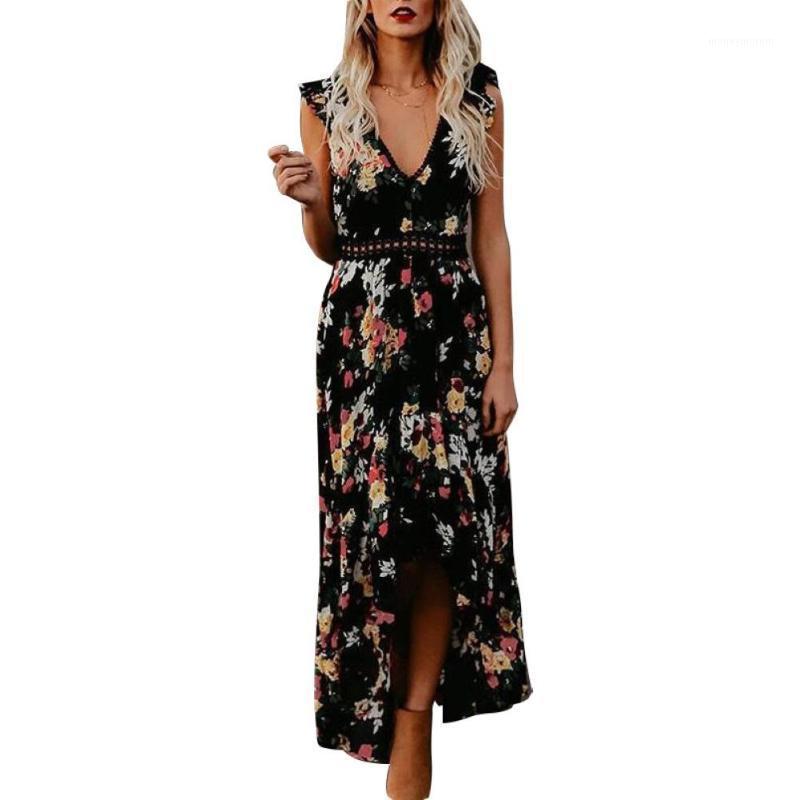 Fashion Women Sleeveless Floral Print Irregular Hem Backless Long Tank Dress Women V Neck Split Dress Floral Print Long Summer1, Black
Fashion Women Sleeveless Floral Print Irregular Hem Backless Long Tank Dress Women V Neck Split Dress Floral Print Long Summer1, Black