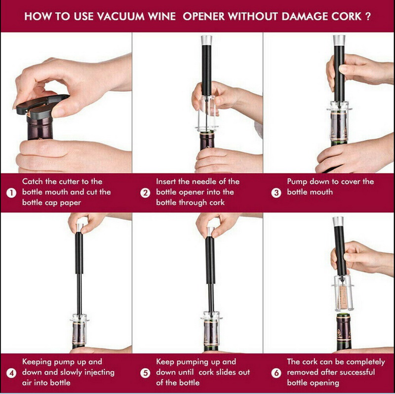 4 Pcs set Red Wine Opener Air Pressure Pump Bottle Opener Corkscrews With Vacuum Stopper Wine Pourer Bar Tools Kitchen Gadgets215267260