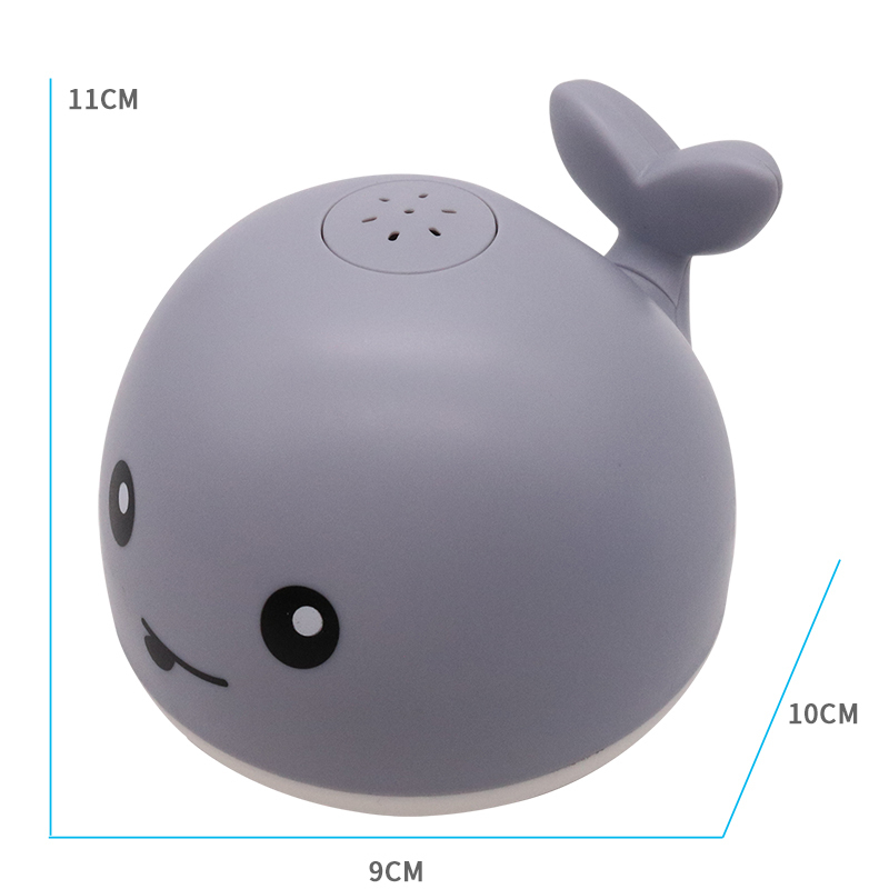 Baby toy Children Bathing toys Creative Water Spray Whale Shape Led Light Water Spray Ball Automatic Induction Toy For Kid Gift LJ201019