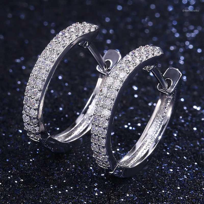 Hoop & Huggie Fashion Round Women's Earrings With Zircon Circle Simple Wild Rhinestones Copper Jewelry For Women1, Golden;silver
Hoop & Huggie Fashion Round Women's Earrings With Zircon Circle Simple Wild Rhinestones Copper Jewelry For Women1, Golden;silver