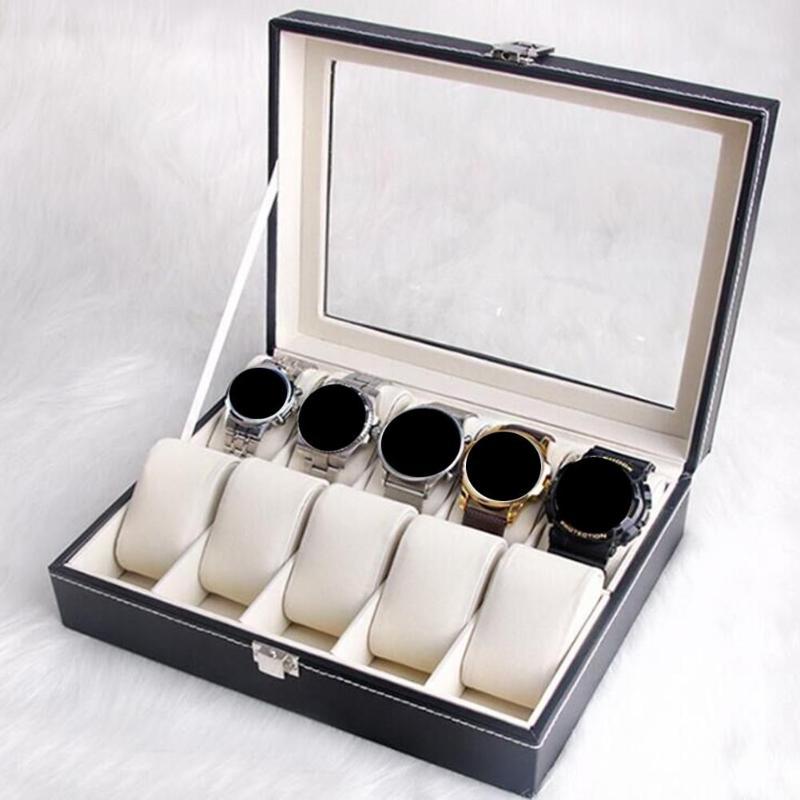 Watch Boxes & Cases 10 Slots PU Leather Storage Box Jewelry Bracelet Display Organizer
Watch Boxes & Cases 10 Slots PU Leather Storage Box Jewelry Bracelet Display Organizer