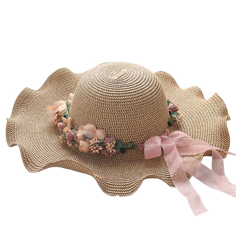 Women Girls Beach Sun Hats, Wide Brim Floppy Foldable Roll up Cap With Bow Band and Flowers
Women Girls Beach Sun Hats, Wide Brim Floppy Foldable Roll up Cap With Bow Band and Flowers