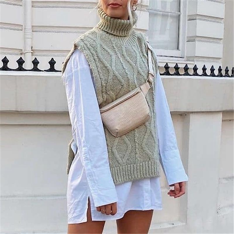 New Streetwear Women Solid Slit Side Sweaters Vests 2021 Fashion Ladies Twist Knitted Tanks Elegant Female Chic Turtleneck Pullovers Kyqy, Green
New Streetwear Women Solid Slit Side Sweaters Vests 2021 Fashion Ladies Twist Knitted Tanks Elegant Female Chic Turtleneck Pullovers Kyqy, Green