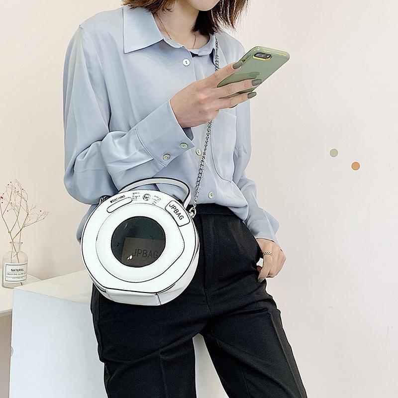 Handbags for Women 2021 Trend Funny Round Bag Korean Fashion Chain Cute Leather Natural Satchel Shoulder Woman, Black
Handbags for Women 2021 Trend Funny Round Bag Korean Fashion Chain Cute Leather Natural Satchel Shoulder Woman, Black