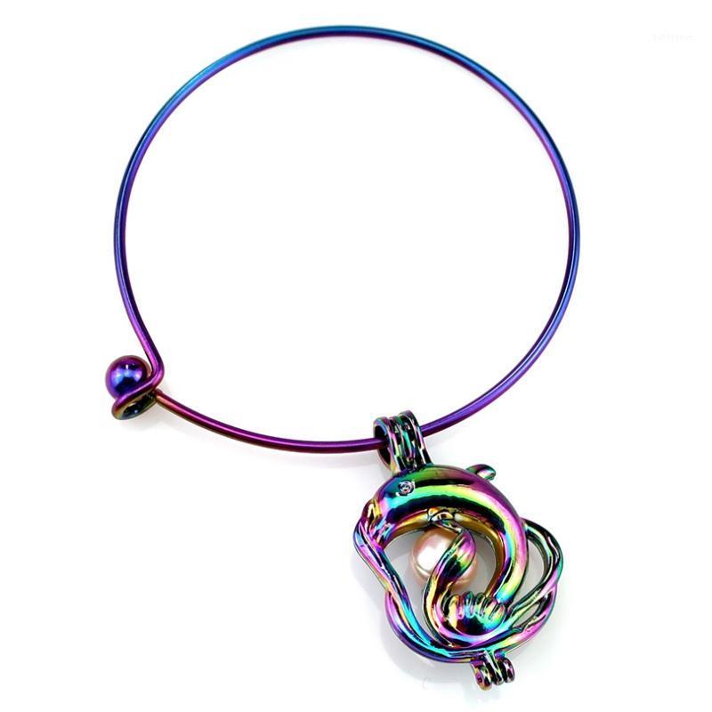 B-C311 Rainbow Jumping Fish Beads Cage Locket Wrist Girl Women Expandable Wire Steel Bracelet Bangle1
B-C311 Rainbow Jumping Fish Beads Cage Locket Wrist Girl Women Expandable Wire Steel Bracelet Bangle1