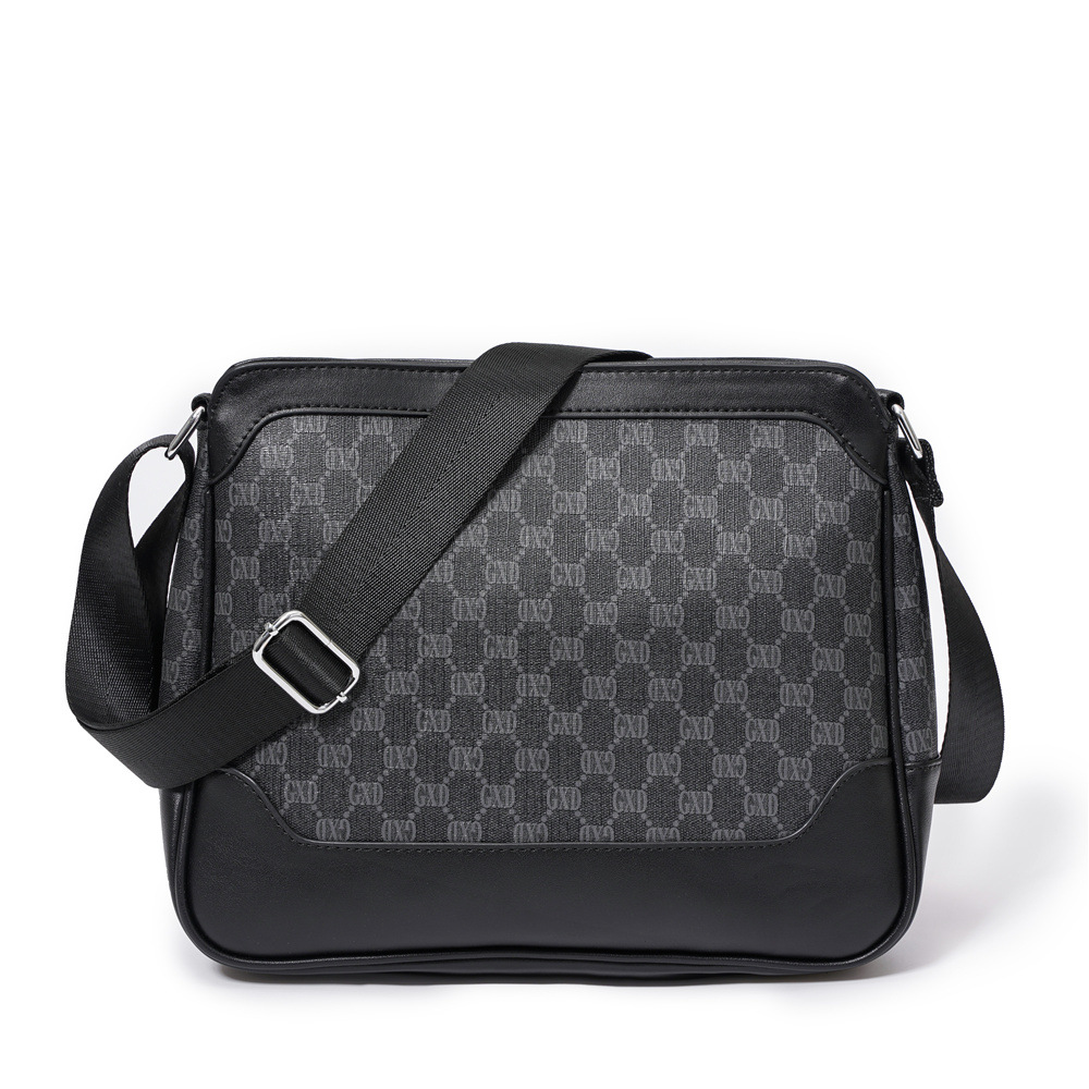 New Fashion Business Men Messenger Bag Luxury Letter Plaid Leather Shoulder Crossbody Bag Male iPad Satchels Handbag, Black
New Fashion Business Men Messenger Bag Luxury Letter Plaid Leather Shoulder Crossbody Bag Male iPad Satchels Handbag, Black