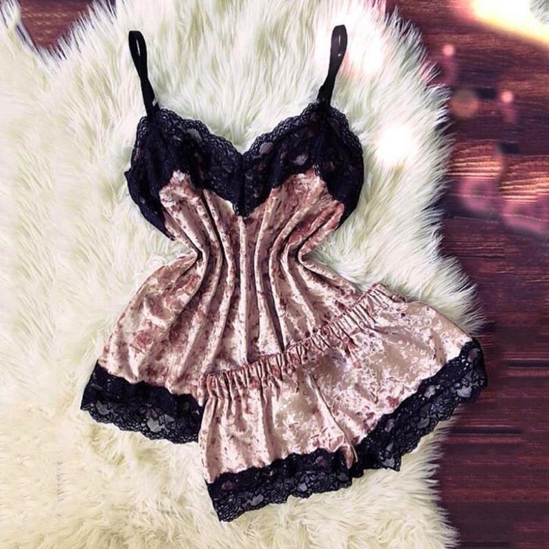New Women Sexy Lingerie Sleepwear Camisole Bow Shorts V-Neck Velvet Pajamas Sleepwear comfortable pajamas sleep pants1, Black
New Women Sexy Lingerie Sleepwear Camisole Bow Shorts V-Neck Velvet Pajamas Sleepwear comfortable pajamas sleep pants1, Black