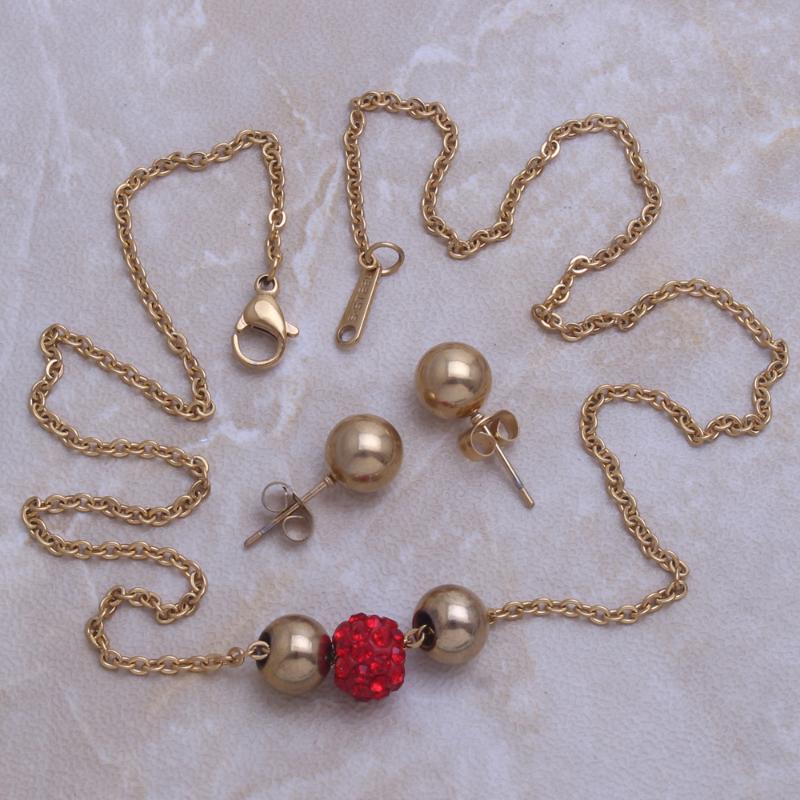 Earrings & Necklace Wholesale Fashion Stainless Steel Jewelry High Quality Round Ball Pendant & Set For Woman Jewels SF910011, As pic
Earrings & Necklace Wholesale Fashion Stainless Steel Jewelry High Quality Round Ball Pendant & Set For Woman Jewels SF910011, As pic