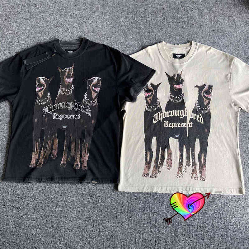 Vintage Represent Hound T-shirt Men Women 1:1 High Quality THOROUGHBRED Represent Tee Wash Short Sleeve Hem Metal Bar Tops G1230, R447
Vintage Represent Hound T-shirt Men Women 1:1 High Quality THOROUGHBRED Represent Tee Wash Short Sleeve Hem Metal Bar Tops G1230, R447