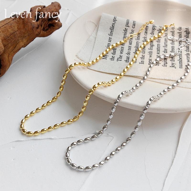 Chains 925 Sterling Silver Italian 3MM Rice Bead Chain Necklace Minimalist Jewelry Women Choker Birthday Party Gifts Beaded Necklaces1
Chains 925 Sterling Silver Italian 3MM Rice Bead Chain Necklace Minimalist Jewelry Women Choker Birthday Party Gifts Beaded Necklaces1