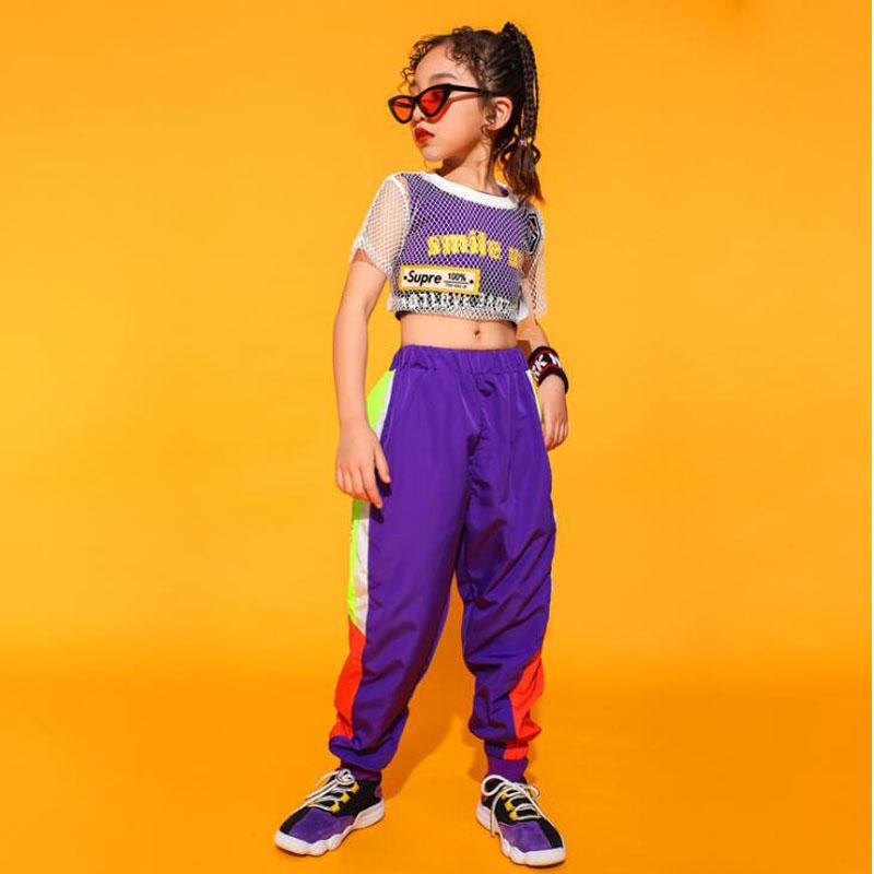 Stage Wear Children Ballroom Jazz Dance Costumes Hip-hop Style Students Teams Modern Girls Party Concert Outfits