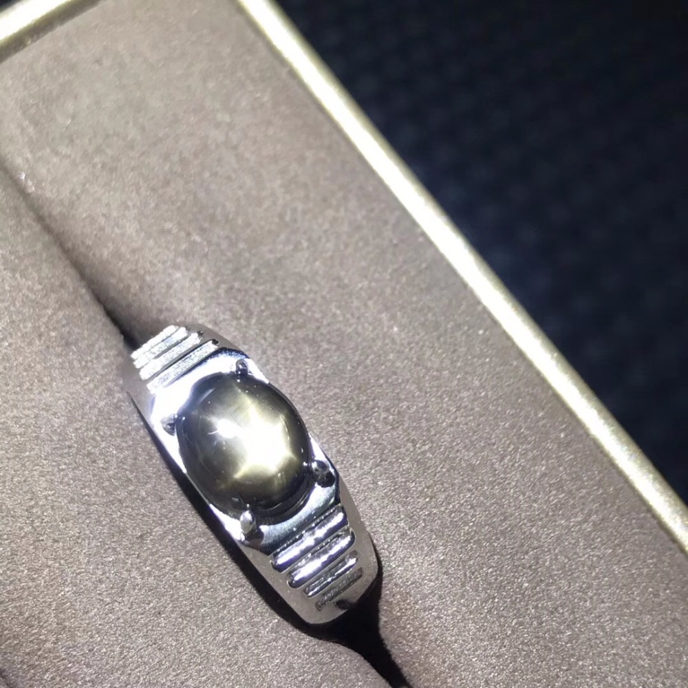 Natural starlight sapphire men's rings star line good design atmosphere 925 silver finger ring number can be customized
Natural starlight sapphire men's rings star line good design atmosphere 925 silver finger ring number can be customized
