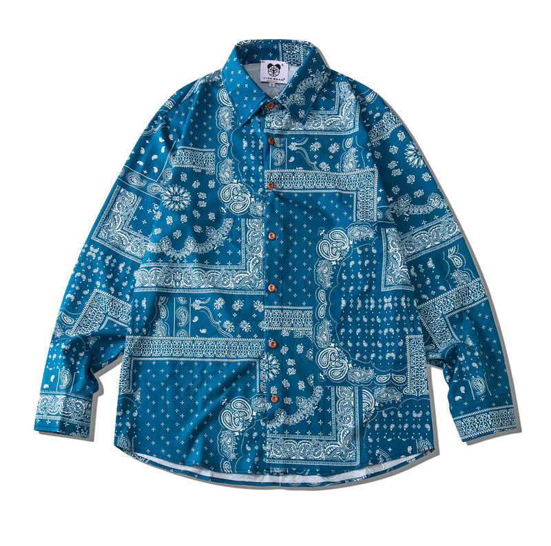 Autumn Winter Europe America Fashion Cool patchwork Bandanna Paisley Men Women Long Sleeve Casual polyster Shirt Streetwear Tops, Bandanna shirt
Autumn Winter Europe America Fashion Cool patchwork Bandanna Paisley Men Women Long Sleeve Casual polyster Shirt Streetwear Tops, Bandanna shirt