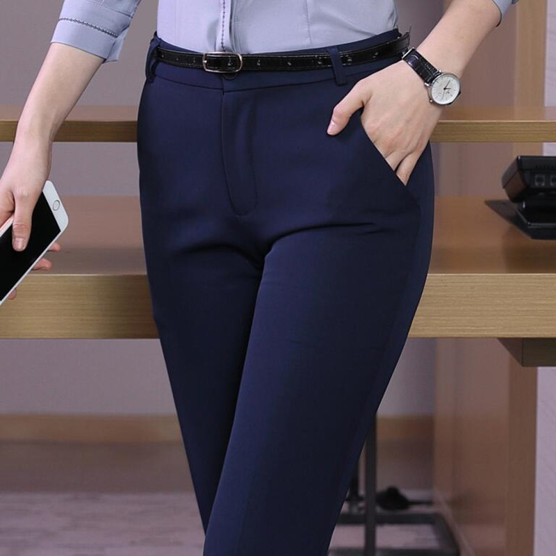 Naviu New Fashion High Quality Women Trousers Plus Size Formal Office Pants For Office Lady Style Straight Bottom T200319
