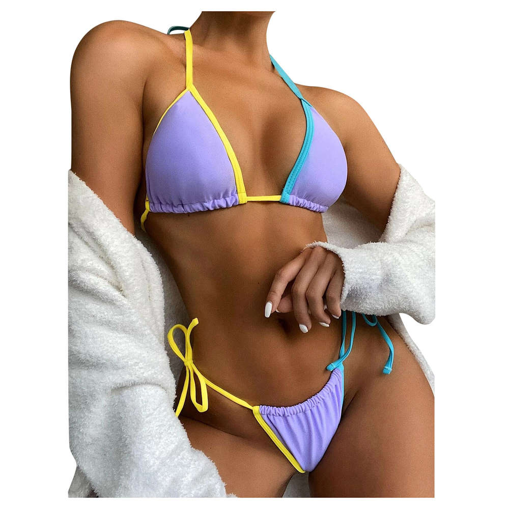 Women's Swimwear 2021 Sexy Swimwear Bikinis Mixed Color Stitching Swimming Suit For Women Split Swimsuit Padded Push-up Bikini, Black
Women's Swimwear 2021 Sexy Swimwear Bikinis Mixed Color Stitching Swimming Suit For Women Split Swimsuit Padded Push-up Bikini, Black