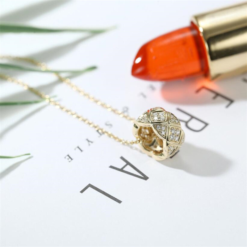 Sterg Sier Women's Clavicle Necklace: Circle Pendant with White Sapphire CZ Dia