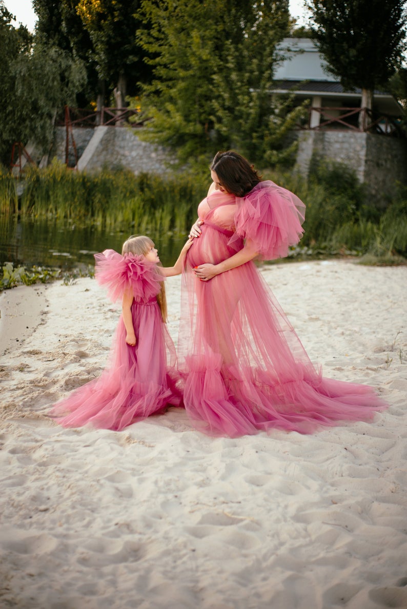 Chic Illusion Ruffles One Shoulder Women Winter Sexy Kimono Pregnant Party Sleepwear Bathrobe Sheer Nightgown Shower Robe