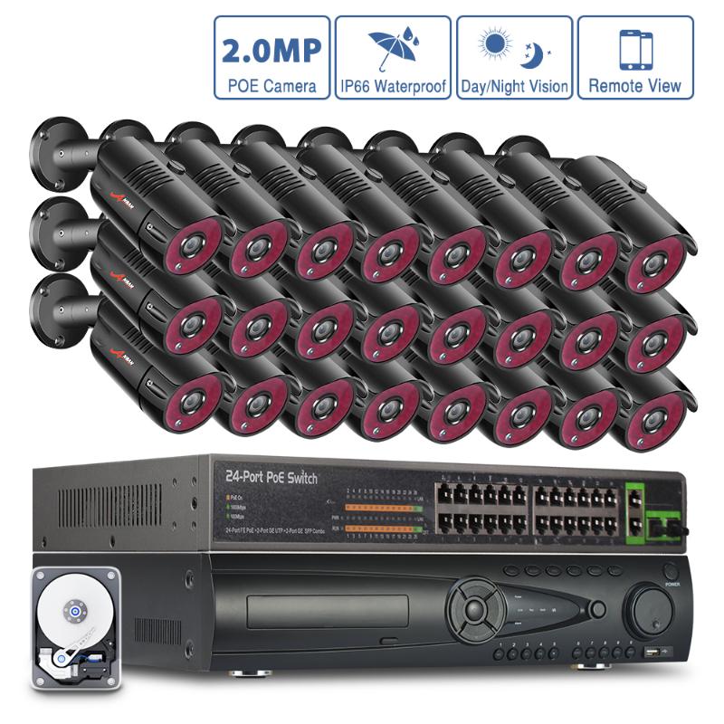 ANRAN 24CH POE Video Surveillance Kit Security Camera System 1080P HD Outdoor Night Vision IP Cameras Kits CCTV System 
ANRAN 24CH POE Video Surveillance Kit Security Camera System 1080P HD Outdoor Night Vision IP Cameras Kits CCTV System