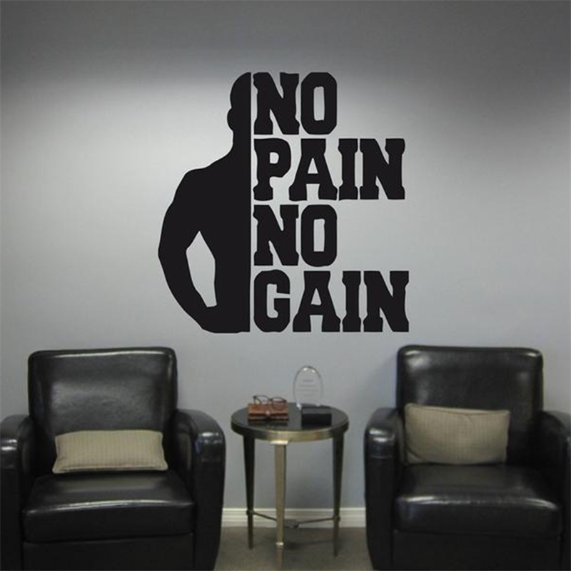No Pain No Gain Fitness Wall Decal Quotes Bedroom Motivation Workout Gym Vinyl Wall Sticker Sport Bodybuilding Wallpaper S206 201203
No Pain No Gain Fitness Wall Decal Quotes Bedroom Motivation Workout Gym Vinyl Wall Sticker Sport Bodybuilding Wallpaper S206 201203