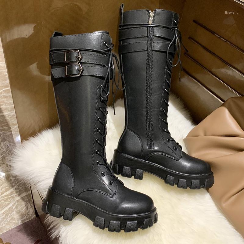 Fashion Rivet Black Knee High Boots Women 2020 Double Buckle Chunky Platform Boots Woman autumn Lace Up Punk Shoes Female1, Blackbuckle
Fashion Rivet Black Knee High Boots Women 2020 Double Buckle Chunky Platform Boots Woman autumn Lace Up Punk Shoes Female1, Blackbuckle