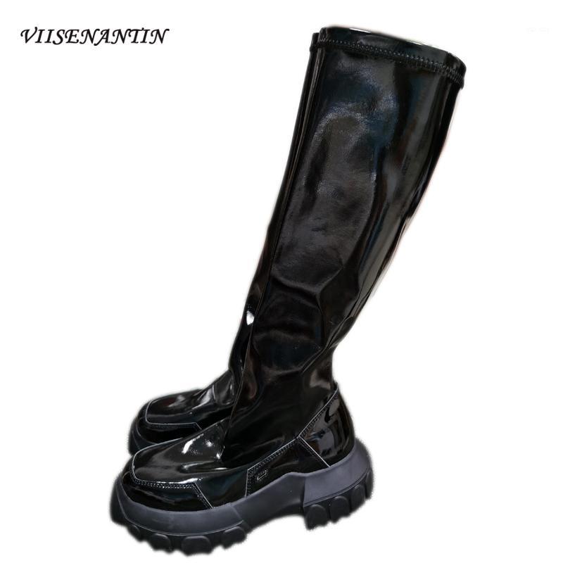 Leather Women Over-the-Knee Boots Solid Elastic Platform Waterproof Fashion Boots Thick Soled Brand Designer Winter Warm Shoes1, Black
Leather Women Over-the-Knee Boots Solid Elastic Platform Waterproof Fashion Boots Thick Soled Brand Designer Winter Warm Shoes1, Black