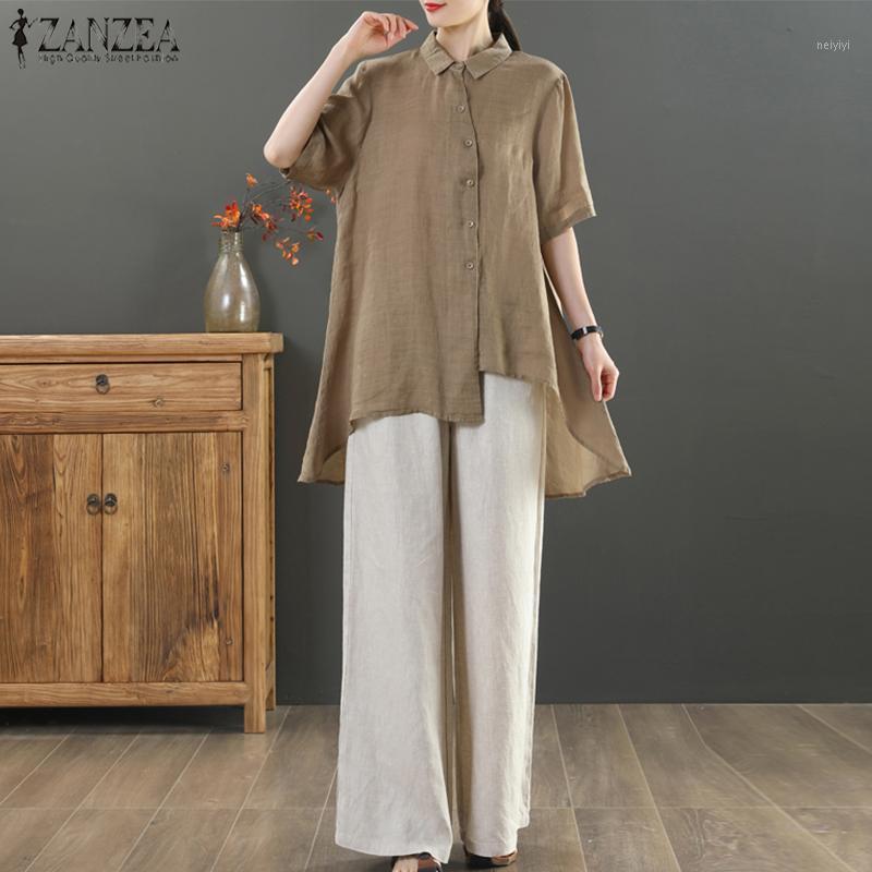 Women' Blouses & Shirts 2022 Summer Asymmetrical Casual Solid Lapel Work Blouse Women Short Sleeve Blusas Female Tops Tunic Plus Siz, Blue
Women' Blouses & Shirts 2022 Summer Asymmetrical Casual Solid Lapel Work Blouse Women Short Sleeve Blusas Female Tops Tunic Plus Siz, Blue