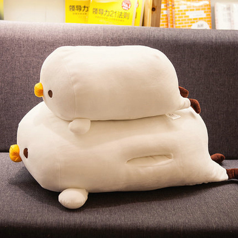 Cute chick Pillow Chicken Cushion Psh Toys holding sleeping Doll Birthday Gift For girl Children Y200111