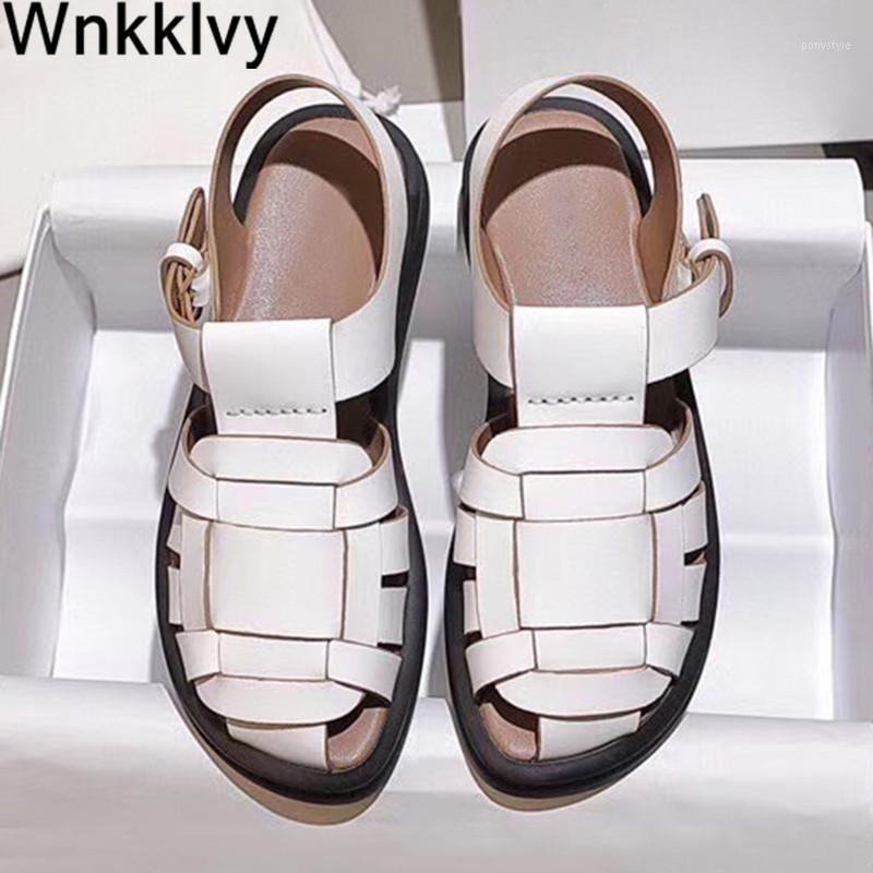 New gladiator Sandals Women Flat heel Round Toe Genuine Leather Holiday summer Beach Shoes Woman Comfort Sandalias 20201, Black
New gladiator Sandals Women Flat heel Round Toe Genuine Leather Holiday summer Beach Shoes Woman Comfort Sandalias 20201, Black