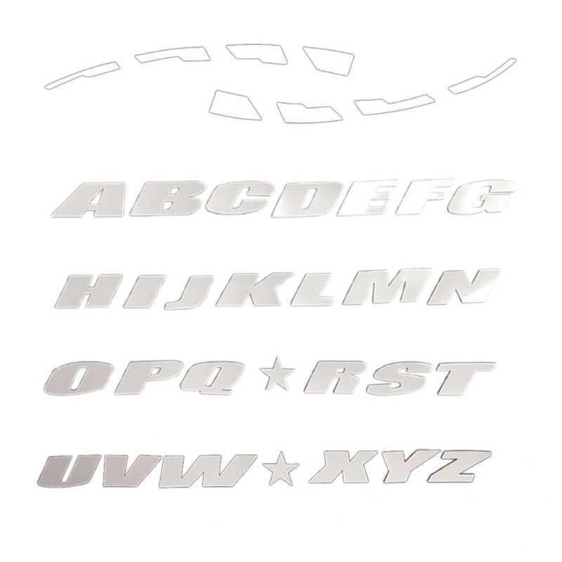 Custom Car Tire Letters Stickers DIY Tire Lettering Kit 26 Letters Blade Pattern Reflective 26 Letters Kits Decal Car