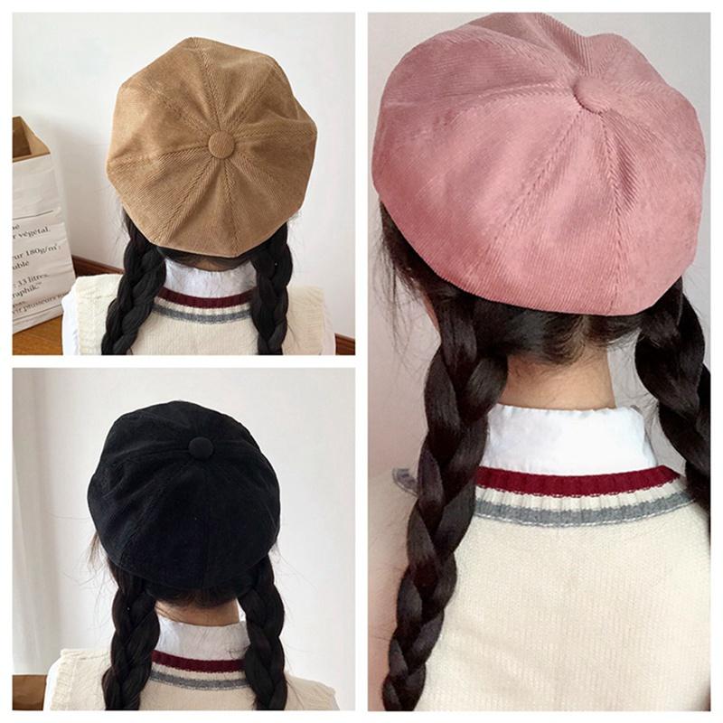 Women Winter Solid Corduroy Hat Beret Cap Korean Painter Newsboy Berets Sombrero Mujer Sun Visor Caps Bone Chapeu Gorra Hombre, Bk
Women Winter Solid Corduroy Hat Beret Cap Korean Painter Newsboy Berets Sombrero Mujer Sun Visor Caps Bone Chapeu Gorra Hombre, Bk