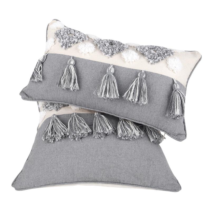 Fringed Tassel Pillowcase Fashion Bohemian Cotton Embroidered Pillowcase Decorative Square Pillow Cover, Gray
Fringed Tassel Pillowcase Fashion Bohemian Cotton Embroidered Pillowcase Decorative Square Pillow Cover, Gray