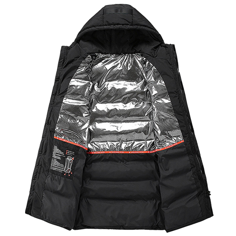 PARATAGO Winter Warm Heated Jackets Long Section Electric Heating Coat Outdoors Cotton Men Women Hight Quality Down Jacket P9111 201114