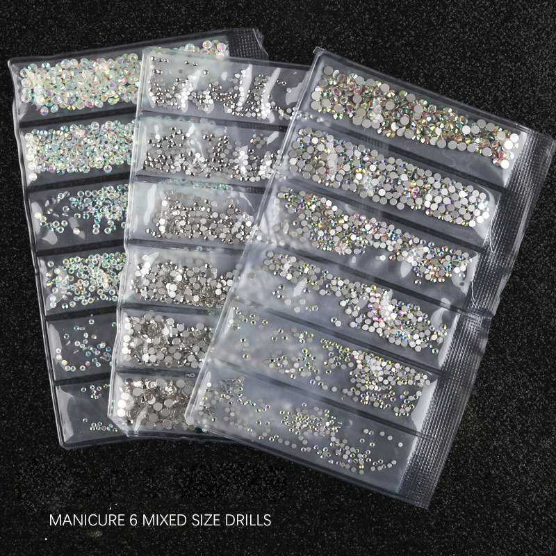 1440PCS Bag Rhinestones Set Flatback Glass Nail Rhinestones 6 Size Mixed Color AB Crystal Strass 3D Charm Gems DIY Nail Art Decorations от DHgate WW